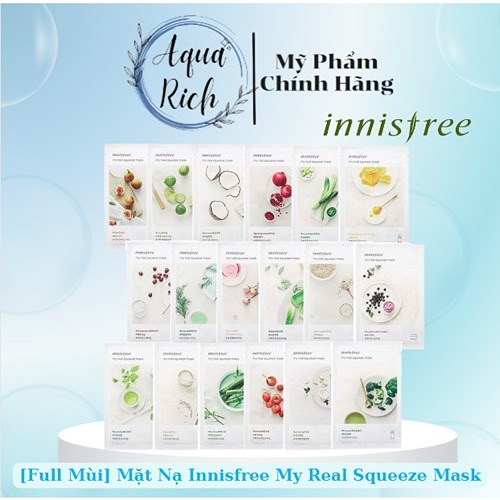 Mặt Nạ Innisfree My Real Squeeze Mask Mặt Nạ Giấy Lựu Trà Xanh
