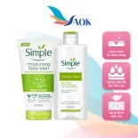 Combo Sữa rửa mặt Simple Moisturising Facial Wash (150ml) + Nước tẩy trang Simple Micellar Water (200ml)