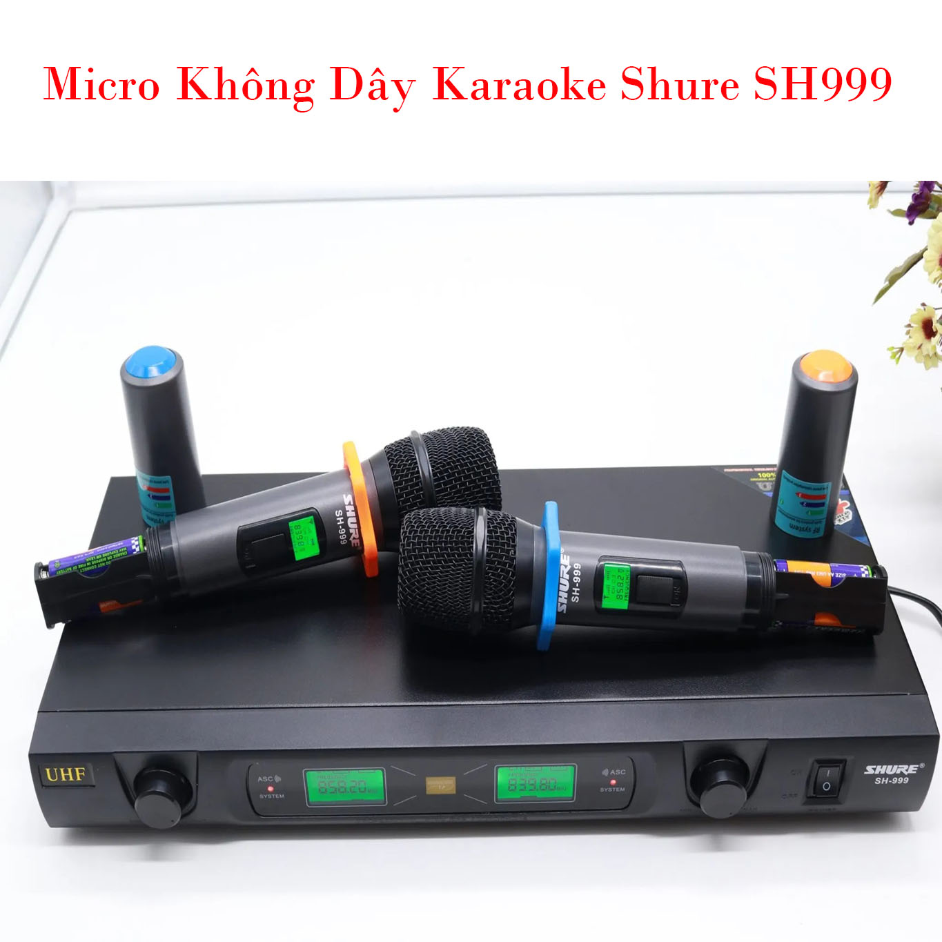 Micro Không Dây Chuyên Nghiệp Micro Không Dây Karaoke Shure SH999 Bộ 2 Míc Chống Hú Tốt Chống Hú Chống Rít Tuyệt Đối Míc Hát Nhẹ Bắt Giọng Hút Âm Tốt Độ Nhạy Cao Cho Chất Âm Tuyệt Vời Phù Hợp Với Mọi Giọng Hát