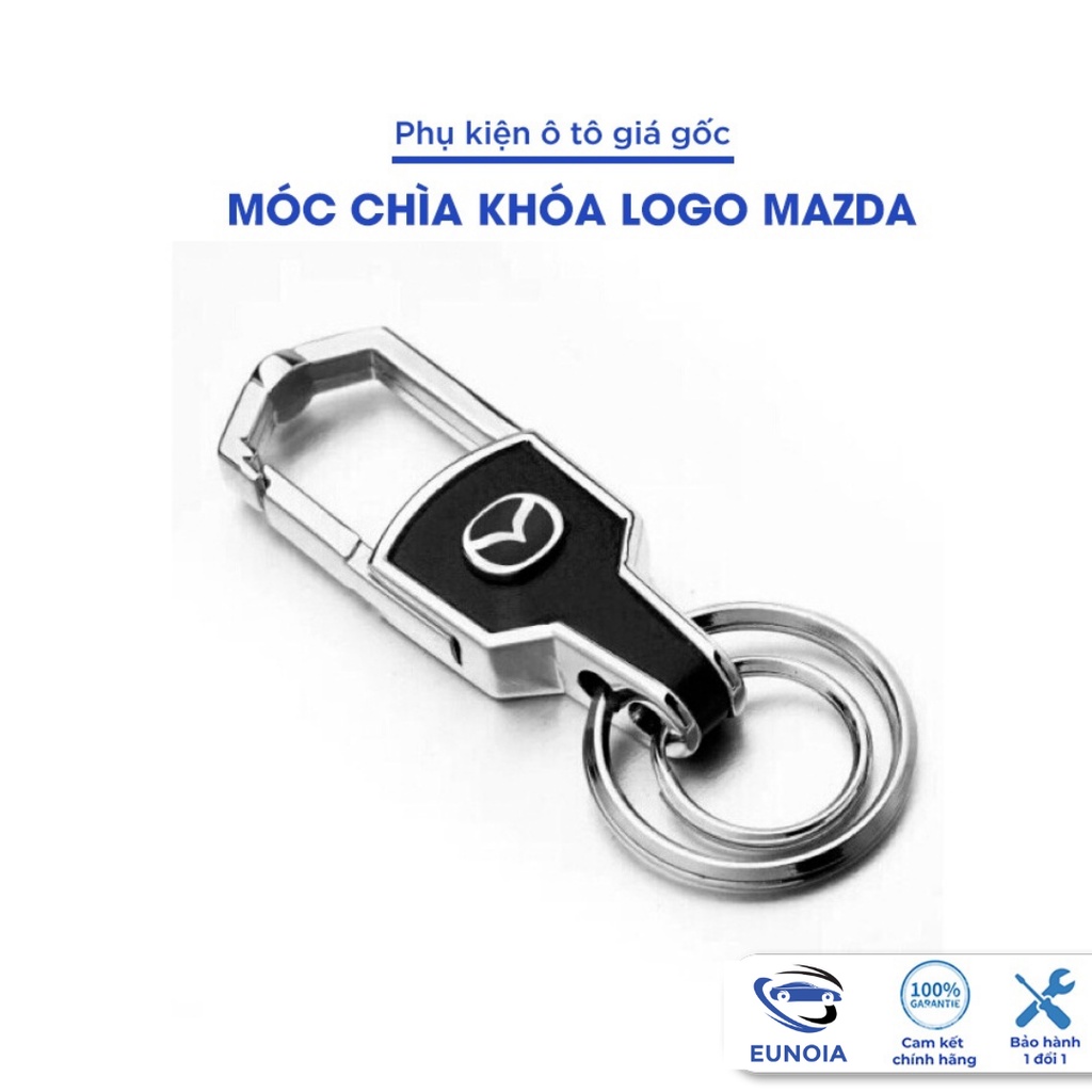 Móc khóa da cao cấp logo hãng Mazda 2 3 6 CX3 CX5 CX8 BT50 - Phụ Kiện Đồ Chơi Ô Tô Xe Hơi EUNOIA
