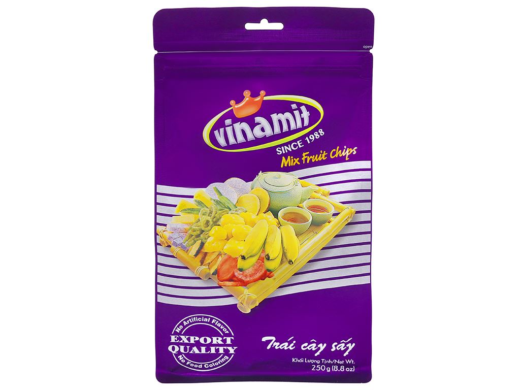 Trái Cây Sấy Giòn Vinamit Mix Fruit Chips Gói 250g