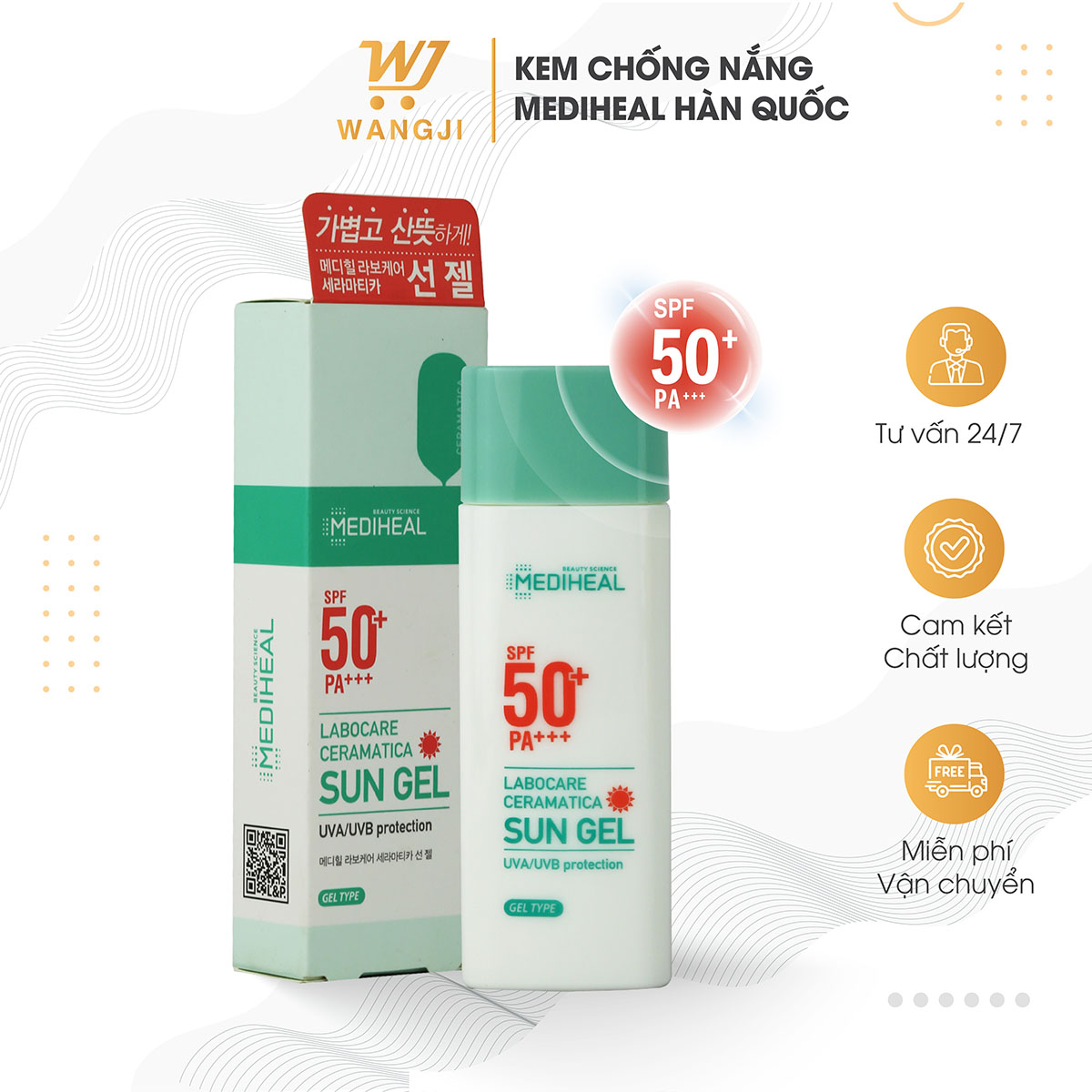 Kem Chống Nắng Mediheal Hàn Quốc SPF50 + / PA+++ Hấp Thụ 99% Tia  UV - Wangji