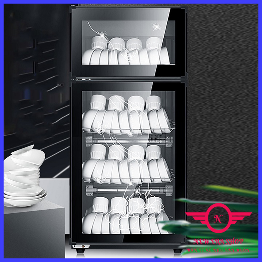 [MIỄN PHÍ SHIP] Máy sấy bát 2 tầng KS-98A, Máy khử khuẩn bát đĩa đa năng