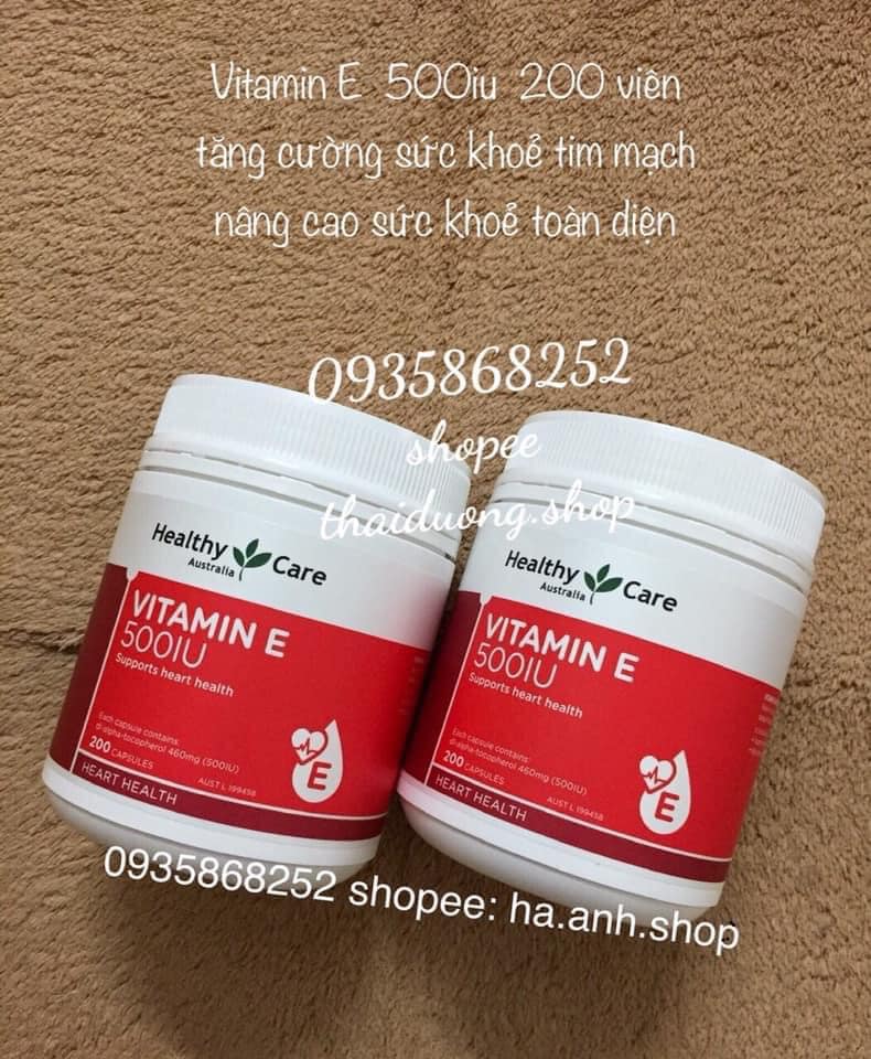 Vitamin E Healthy Care 500iu 200 viên mẫu mới