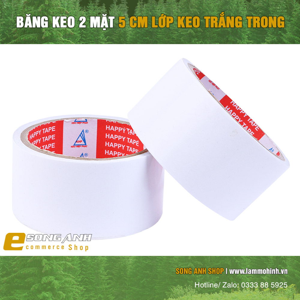 Băng keo 2 mặt nhiều size 2.5f - 5f
