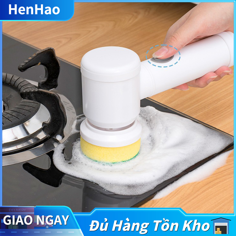 Bàn chải điện làm sạch phòng tắm Bàn chải rửa nhà bếp Dụng cụ làm sạch nhà bếp USB 5 trong 1 Bàn chải bồn tắm cầm tay Bàn chải điện Bàn chải làm sạch Chậu rửa