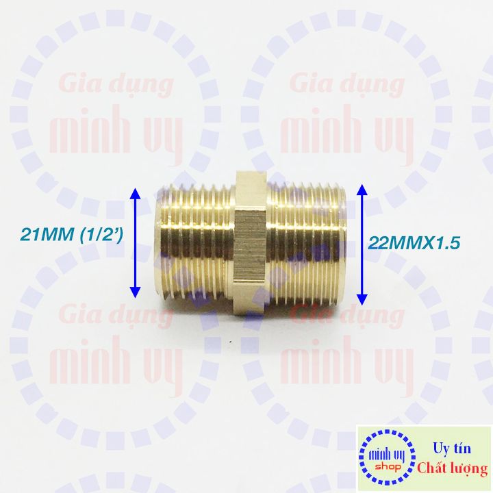 Đầu chuyển ren ngoài 22mm sang ren ngoài 21mm (1/2')