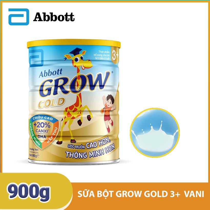 Tặng 1 bộ đồ chơi em bé - combo 2 lon sữa bột abbott grow gold 3+ lon 900g hsd t12/2024