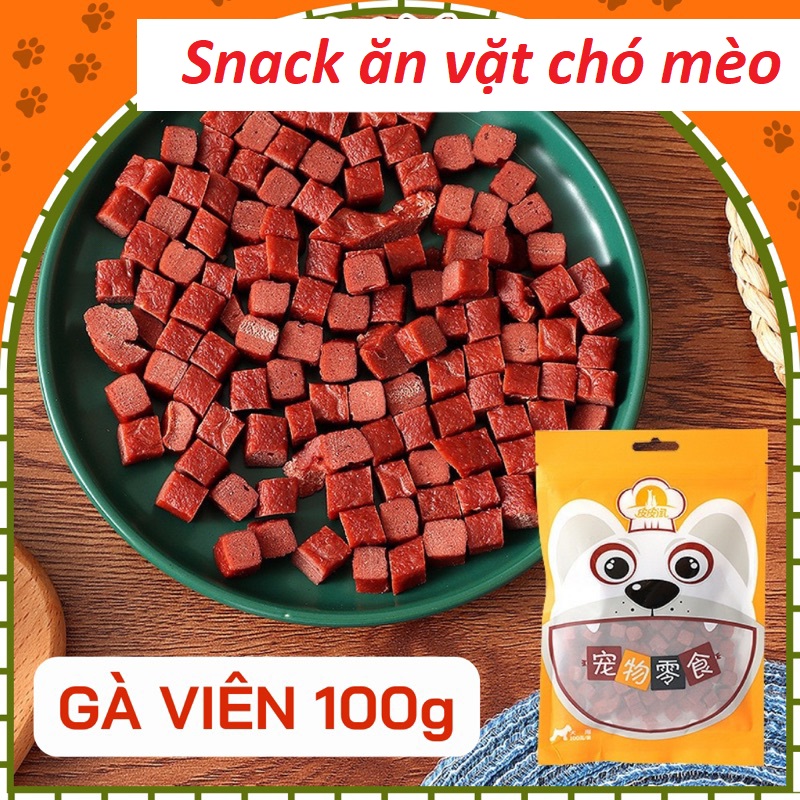 Snack cho chó mèo - gà viên Taotao ăn vặt cho chó mèo 100g/ Snack chó mèo