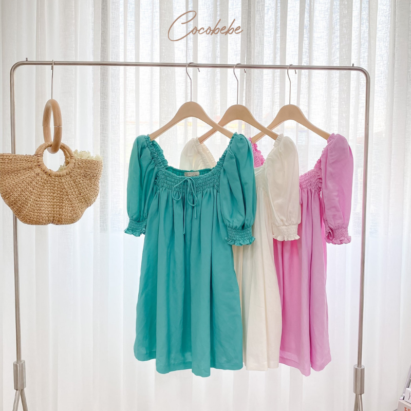 Đầm Suông Nữ Tay Bo M3112 Cocobebe