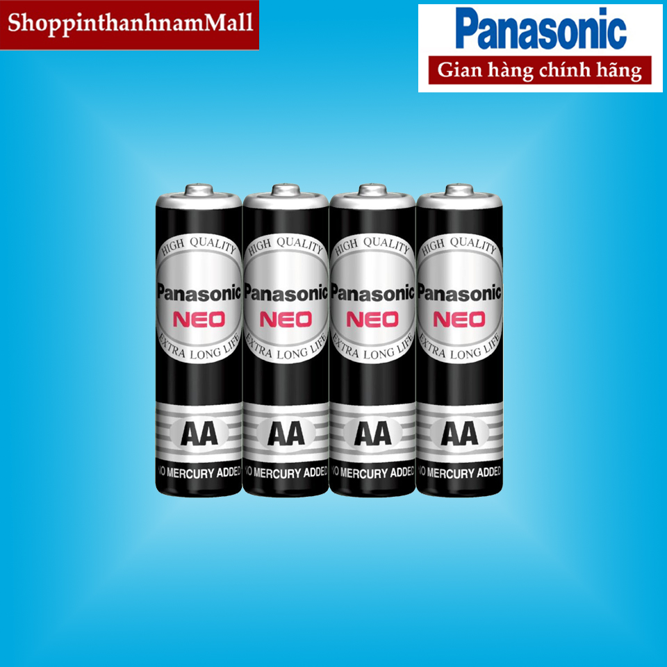 Pin aa panasonic tiểu đen r6nt/4sb vỉ 4 viên chính hãng dung lượng cao