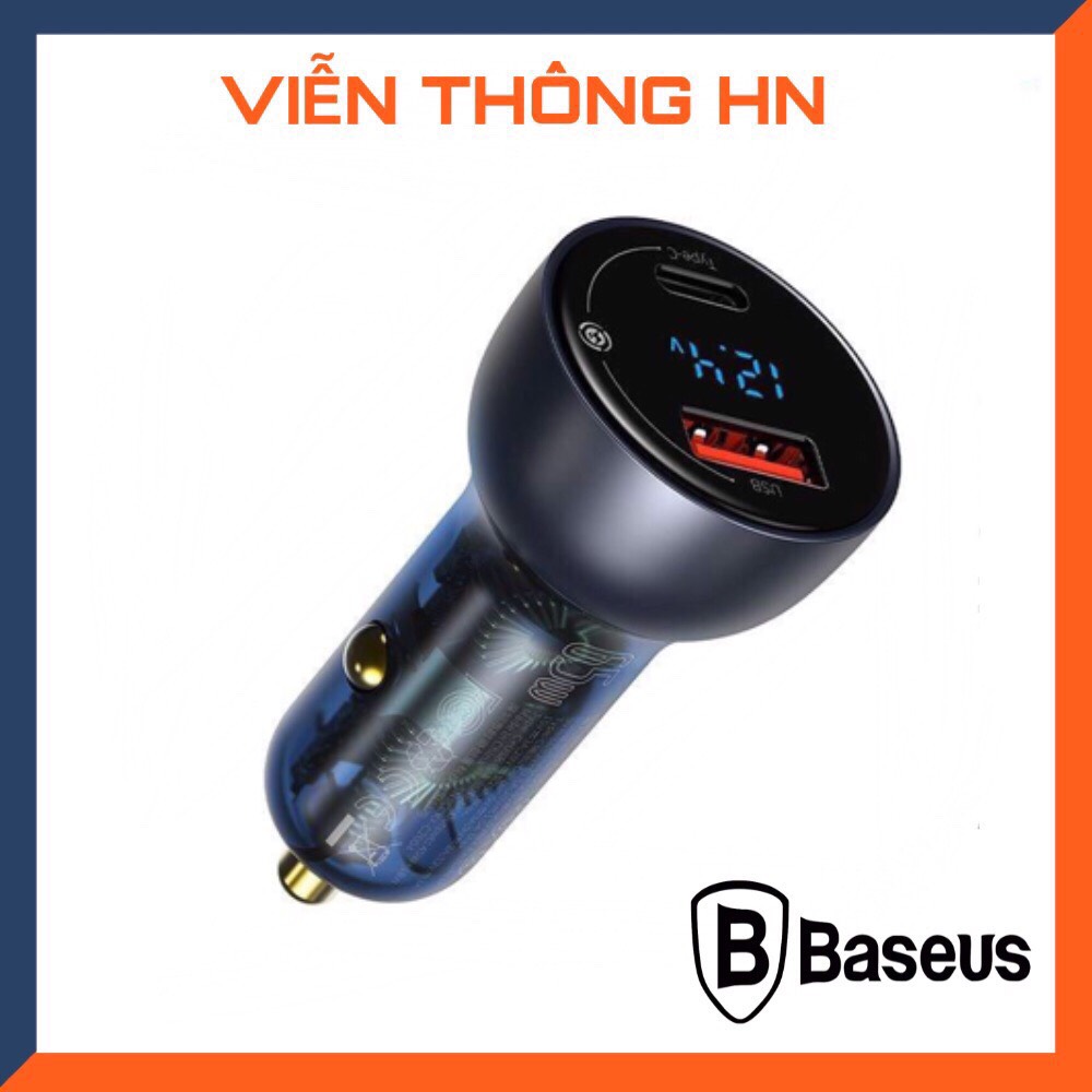Tẩu sạc oto baseus pd 65w qc4.0 qc3.0 - củ sạc ô tô cao cấp 2 cổng sạc - cốc sạc nhanh xe hơi cho mã đt  iphone ipad macbook samsung oppo xiaomi vivo ...