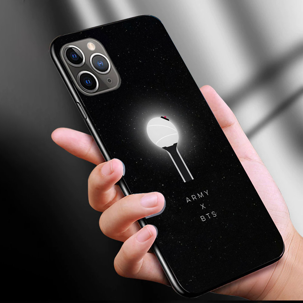 Ốp kính cường lực cho điện thoại iphone 11 pro - army x bts ms acotu002