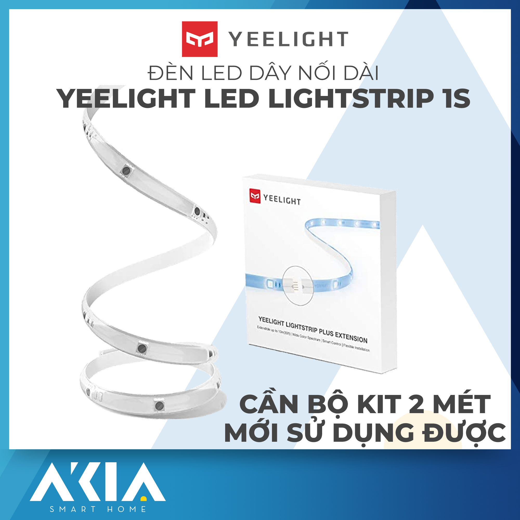 Yeelight Lightstrip Đèn LED Dây Mở Rộng Dài 1 Mét YLOT01YL - Đèn thông minhh 16 triệu màu Không Gồm Bộ Điều Khiển