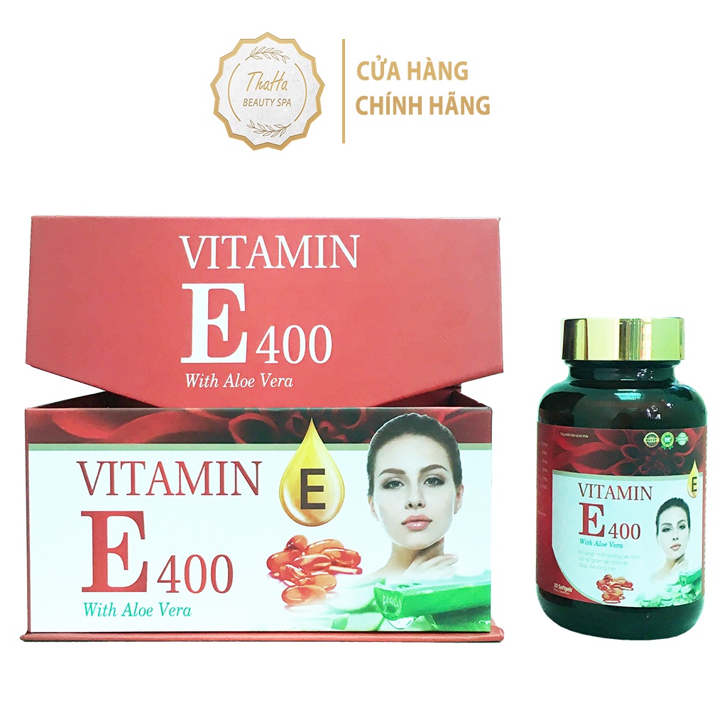 [CHÍNH HÃNG] Vitamin E400 With Aloe Vera 30 viên - Viên uống đẹp da