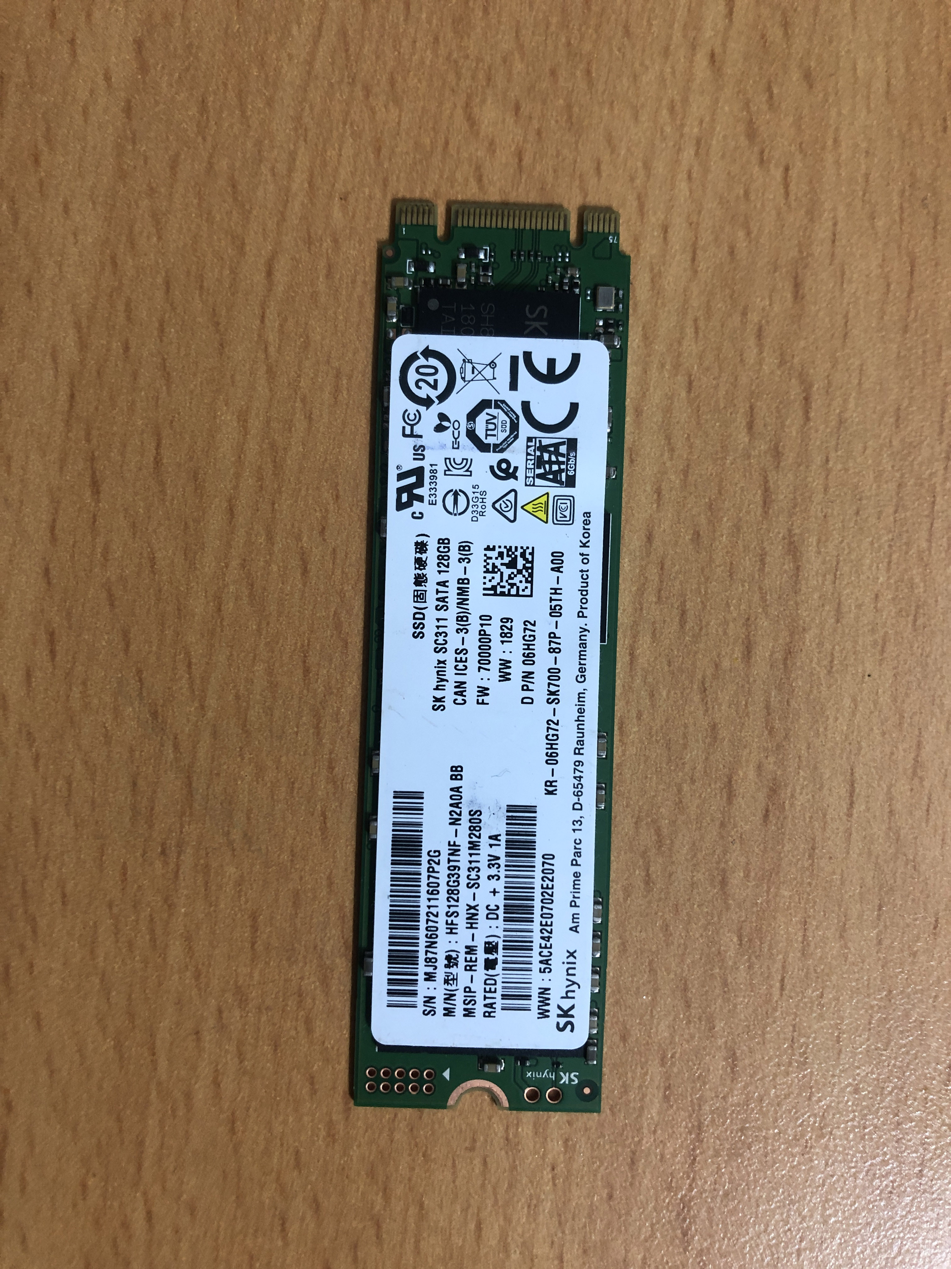 SSD M2 Sata 2280 128G 256G tháo máy