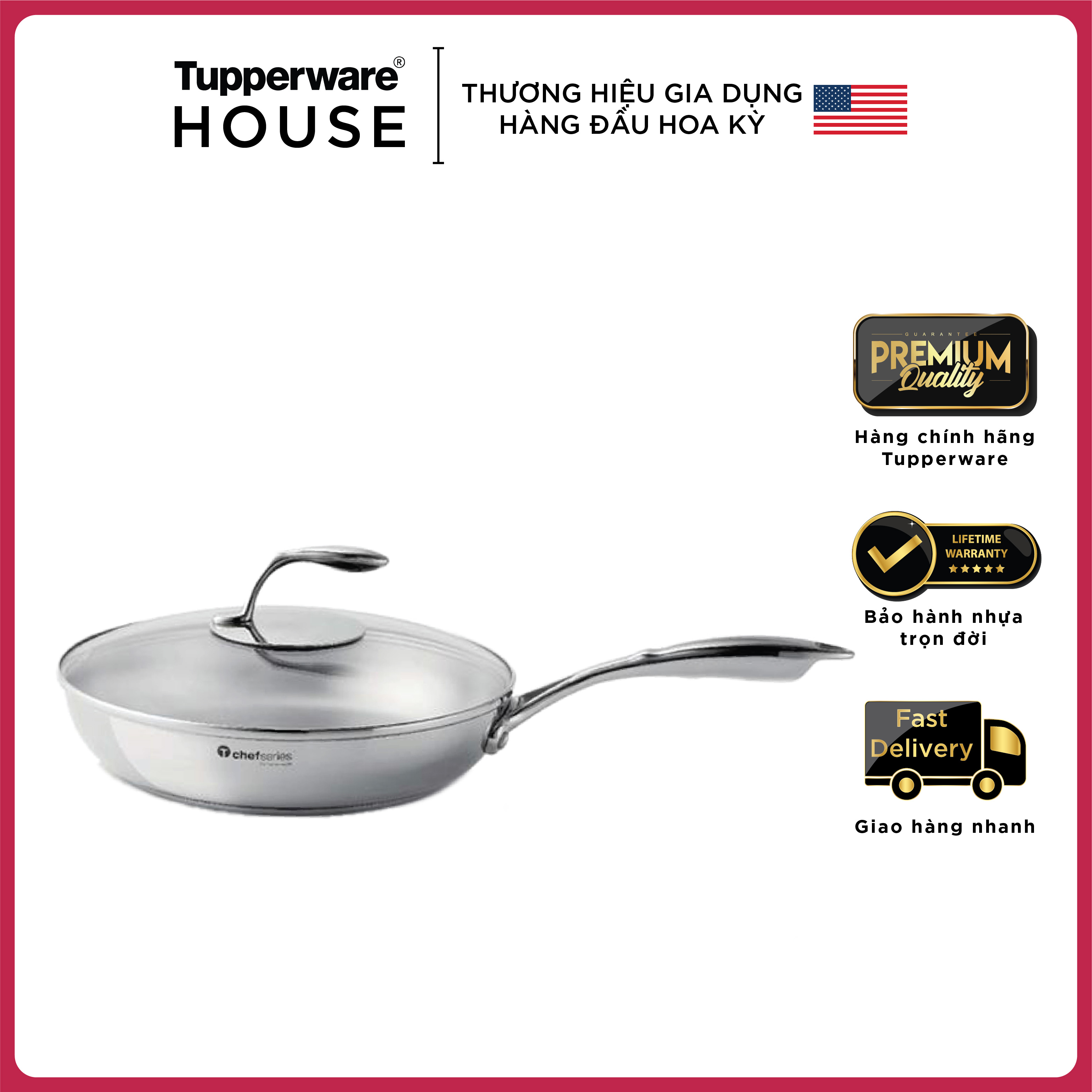 Chảo Tupperware T Chef Series Frypan 24cm