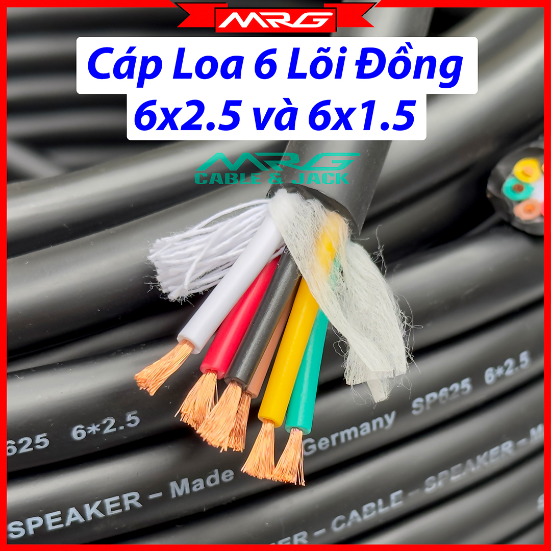 Dây Loa 6x1.5 và 6x2.5 dây 6 lõi đồng dùng kết nối tín hiệu loa.