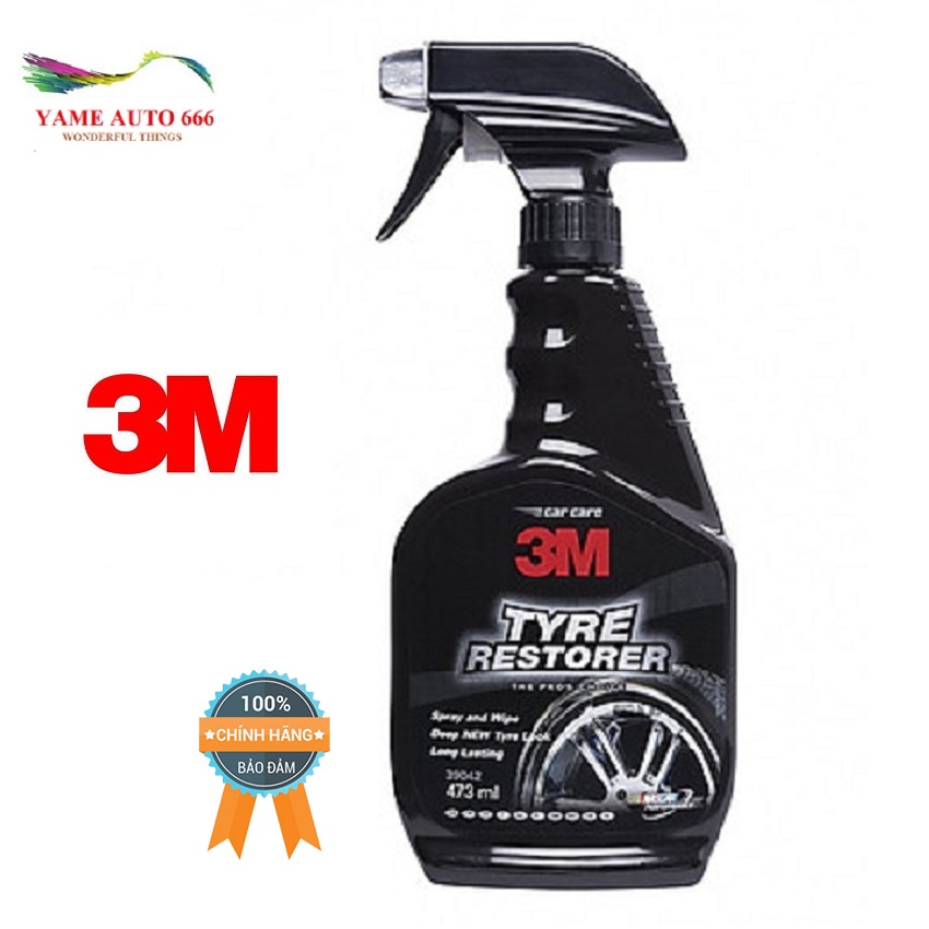 [HCM][ CHẤT BẢO QUẢN CAO SU VÀ ĐÁNH BÓNG ] Lốp ô tô 3M 39042 giúp làm sạch sâu chống lão hóa chống nứt bảo dưỡng duy trì tuổi thọ vỏ xe ô tô và các chi tiết ngoại thất bằng nhựa cao su.