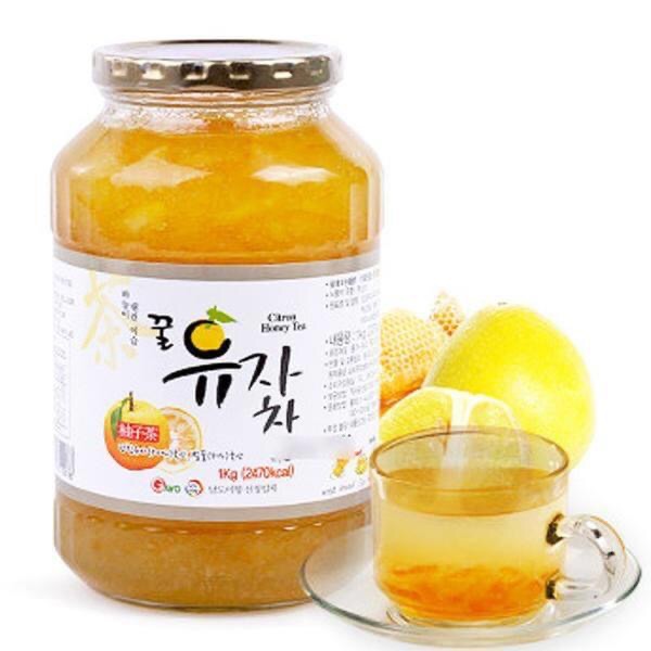 Mật ong chanh đào Hàn Quốc 1KG, sản phẩm thích hợp với cả người lớn và trẻ em, vị ngọt thơm nhẹ