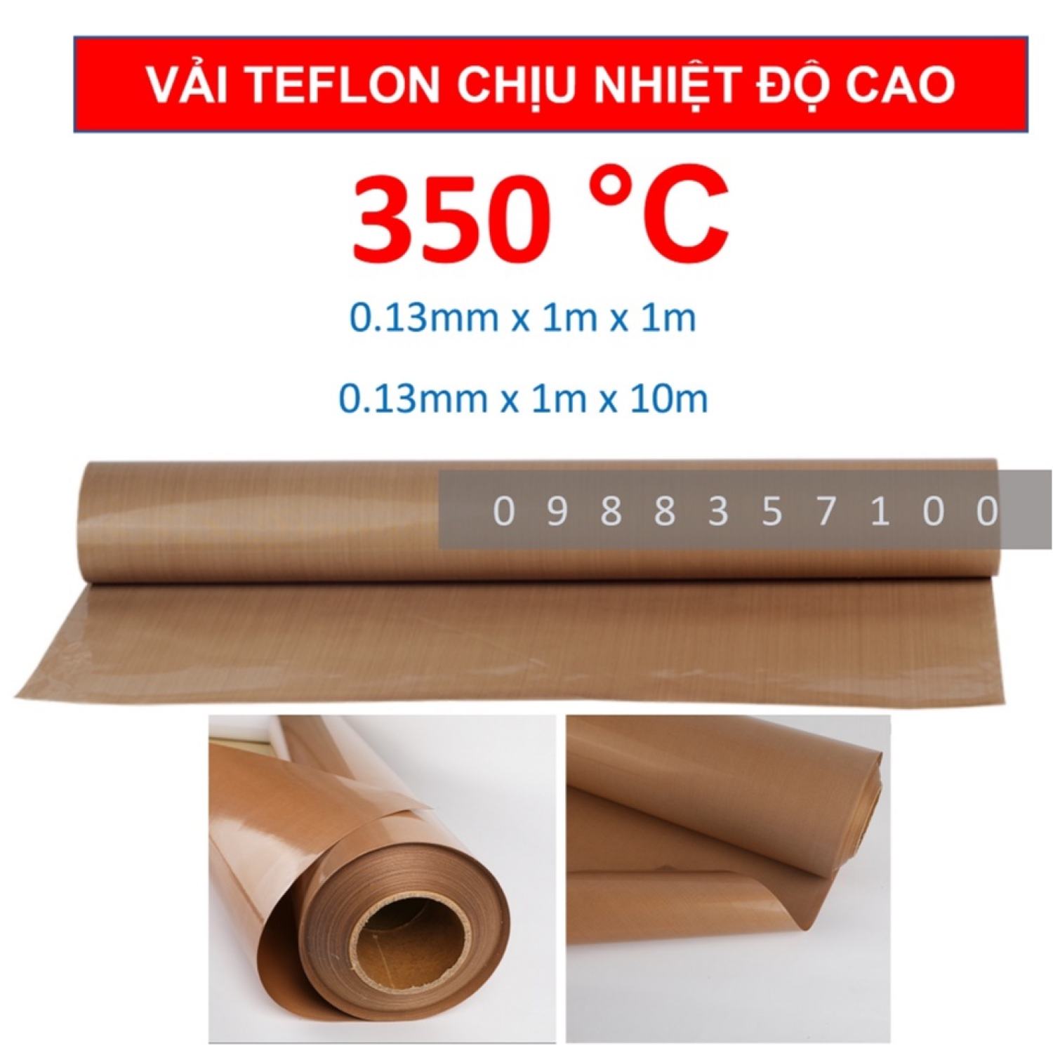 Vải chịu nhiệt độ cao TEFLON, vải chống cháy máy hàn nhiệt