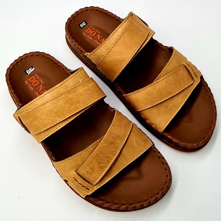 Dép da bò 100% nam cao cấp - shop kinson