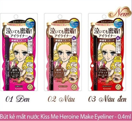 Bút kẻ mắt nước Isehan Heroine Make Kiss Me Liquid Eyeliner