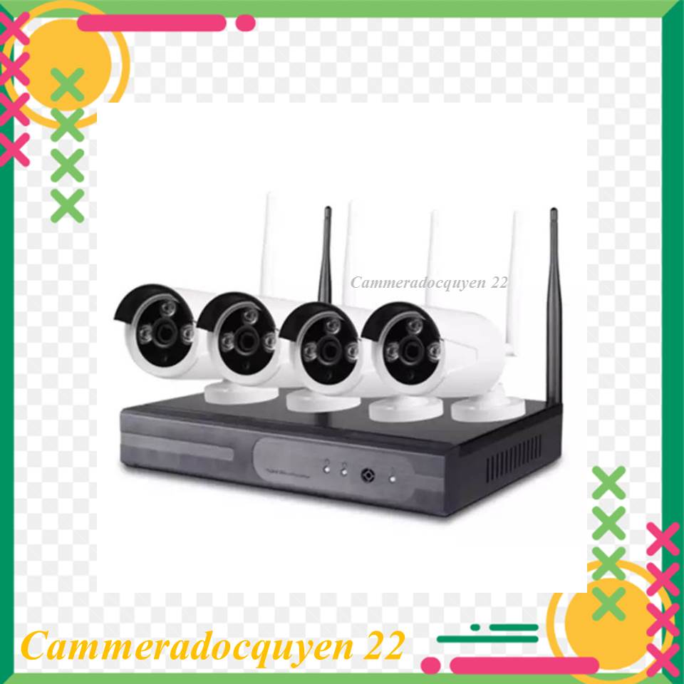 Bộ đầu ghi NVR kit wifi 4 mắt camera / kit 8 mắt camera wifi 3.0M