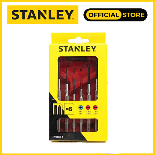 Tua vít bộ cán sắt Stanley STHT66039-8 - Đầu tô vít bằng thép mạ chrome chống gỉ ăn mòn, có từ - Hàng chính hãng