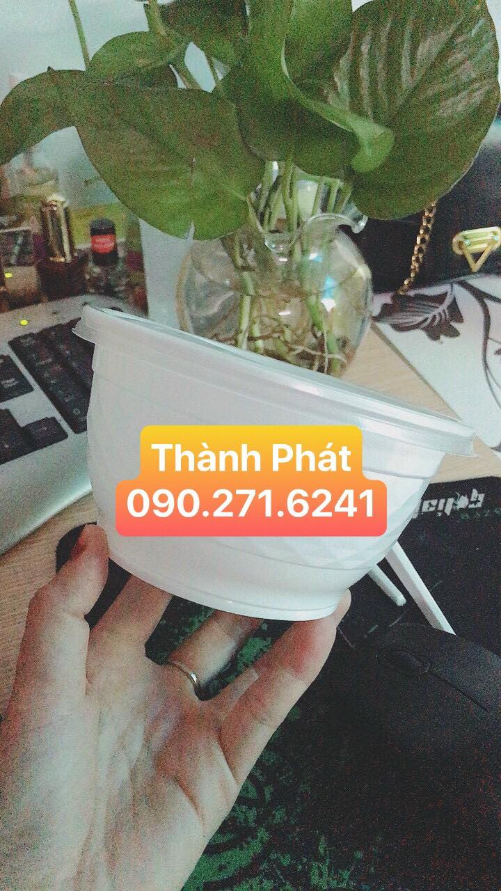 [HCM]100 Tô nhựa đựng thức ăn - tô nhựa đựng mì trộn - tô nhựa đựng cháo - Tô nhựa kim cương 650ml