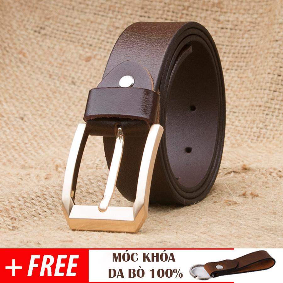 Thắt lưng nam, dây nịt nam DA BÒ NGUYÊN TẤM Manzo 130, Tặng đinh đục lỗ tiện lợi - BẢO HÀNH 1 NĂM