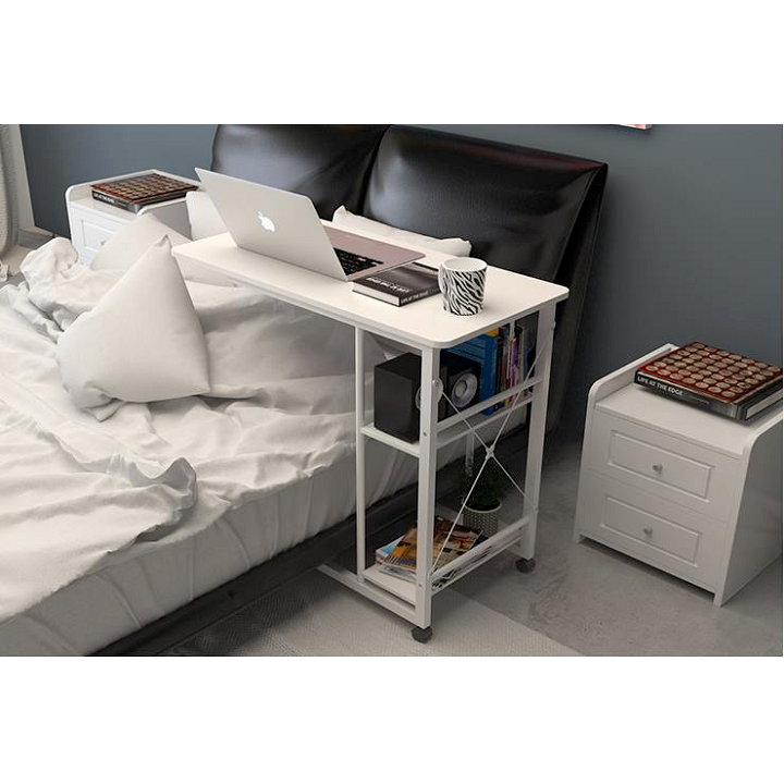 Bàn Làm Việc Chân Lệch Có Bánh Xe, 2 Ngăn Để Đồ  Mezz9214