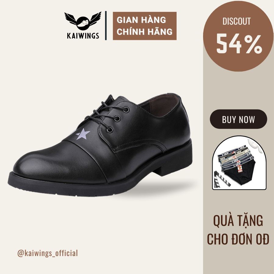 Giày nam da bò đẹp kaiwings giày công sở nam ngôi sao trẻ trung đẳng cấp gnk134