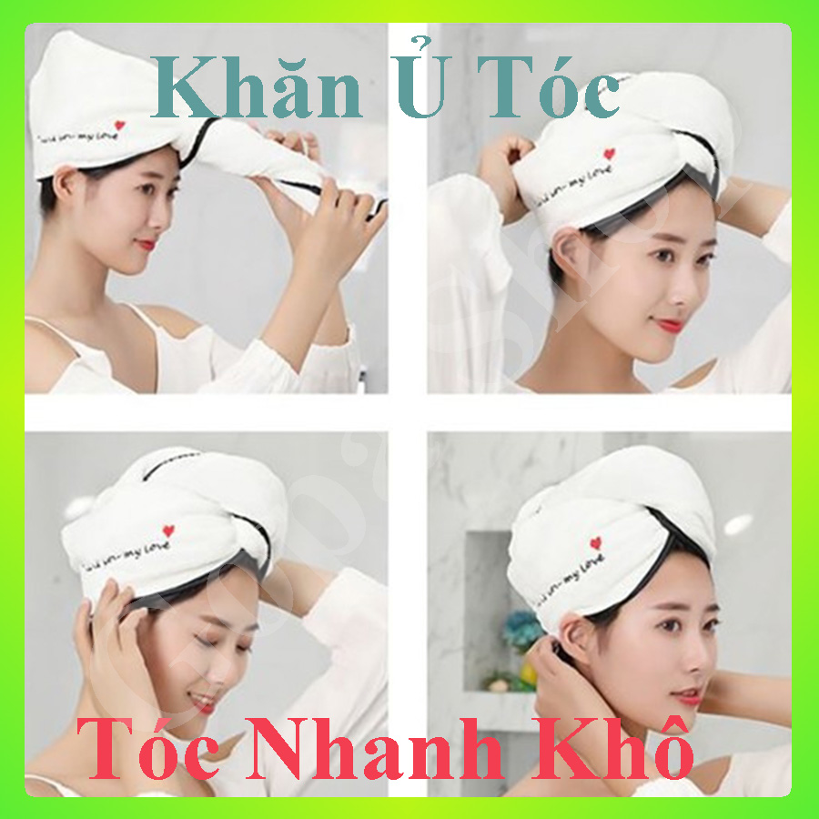 Khăn Ủ Tóc Nhanh Khô Mũ Ủ Tóc Khô Nhanh Quấn Tóc Tại Nhà