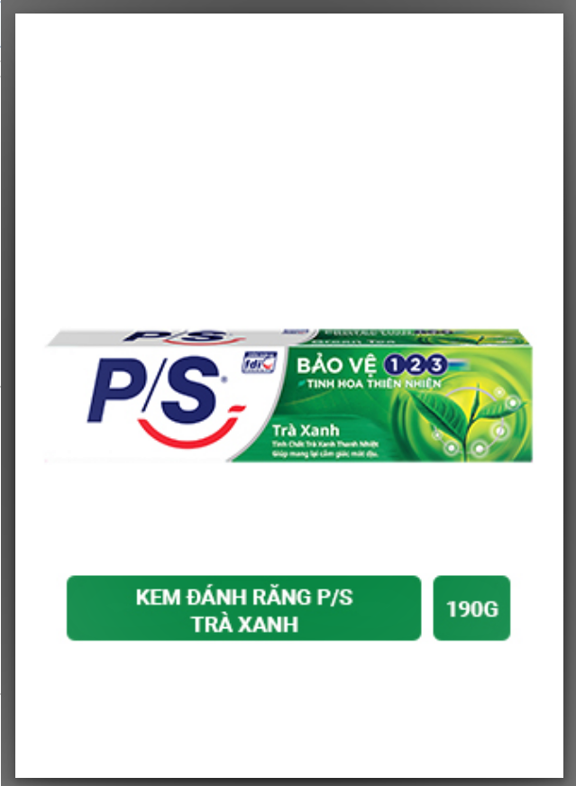 Kem đánh răng ps trà xanh 190g