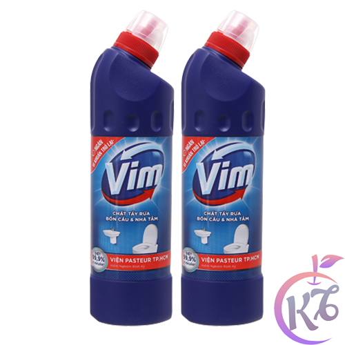 Combo 2 chai nước tẩy bồn cầu Vim 500ml diệt khuẩn bất khả chiến bại 9999% - dung dịch tẩy rửa bồn cầu và nhà tắm - nuoc tay bon cau