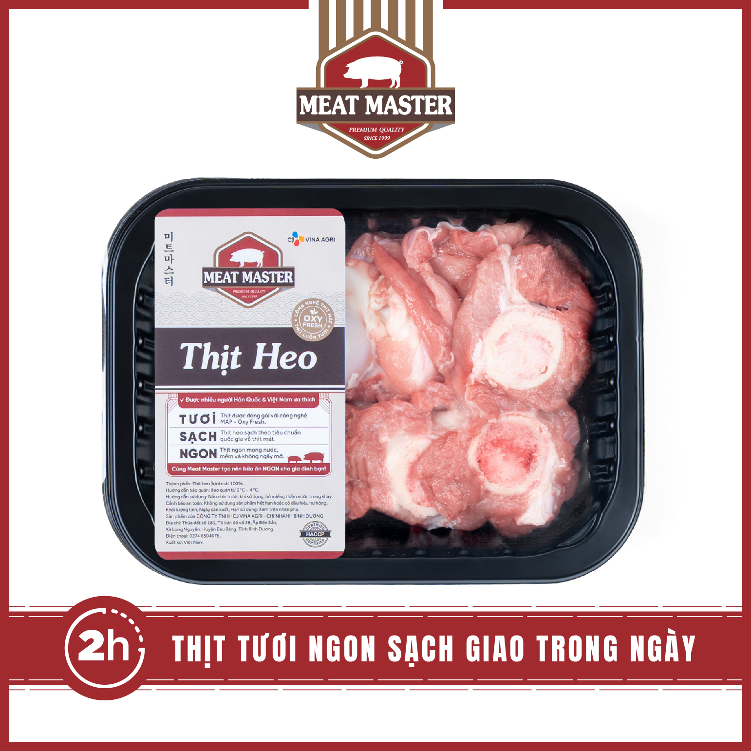 Xương ống heo Meat Master - Thịt Heo - Tặng tương ớt khi mua 199K