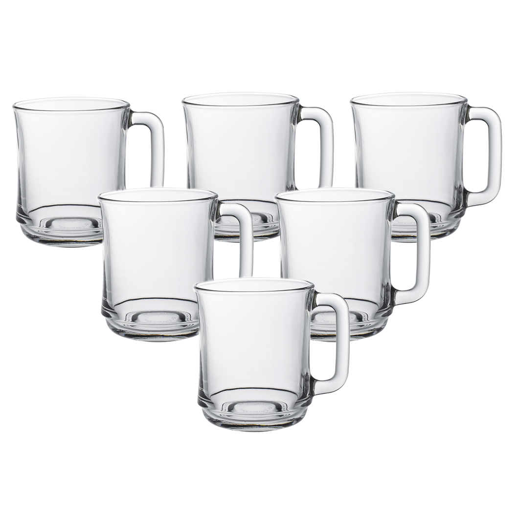 Bộ 6 ly có quai D4018C Duralex - Lys Nâu khói Creole 310ml Thủy tinh cường lực cao cấp Pháp