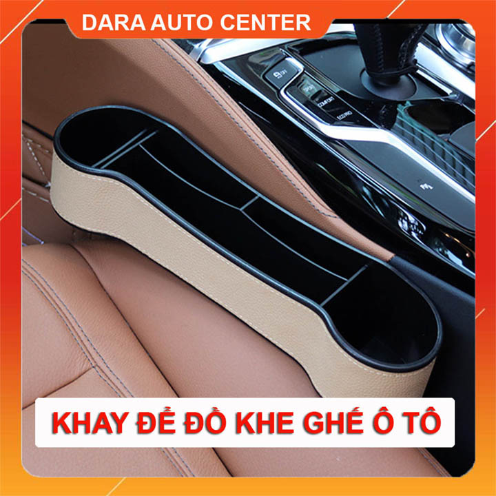 Khay để đồ khe ghế ô tô da cao cấp, đa năng, tiện lợi – Hộc để đồ khe ghế ô tô