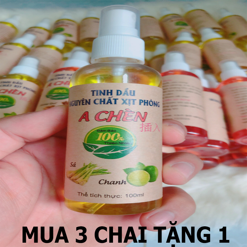 Tinh dầu xịt phòng nguyên chất 100ml khử mùi, sát khuẩn, đuổi muỗi xua đuổi côn trùng
