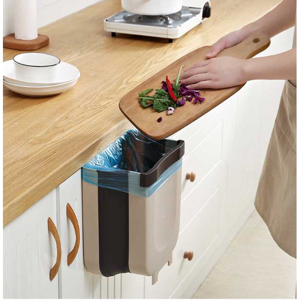Thùng Rác Gấp Gọn Thông Minh - Treo Cửa Bếp Cửa Tủ Tiện Lợi -  sạch sẽ vệ sinh sieu.re