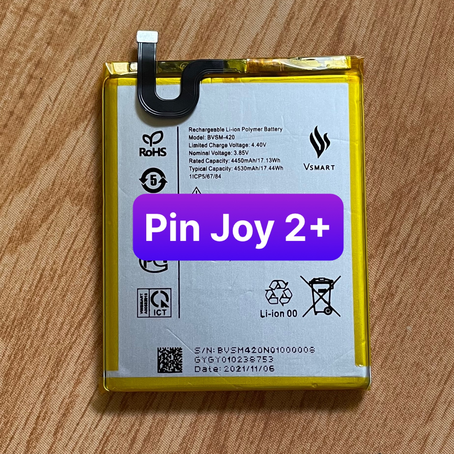 Pin vsmart joy 2 plus / joy 2+ mã bvsm-420