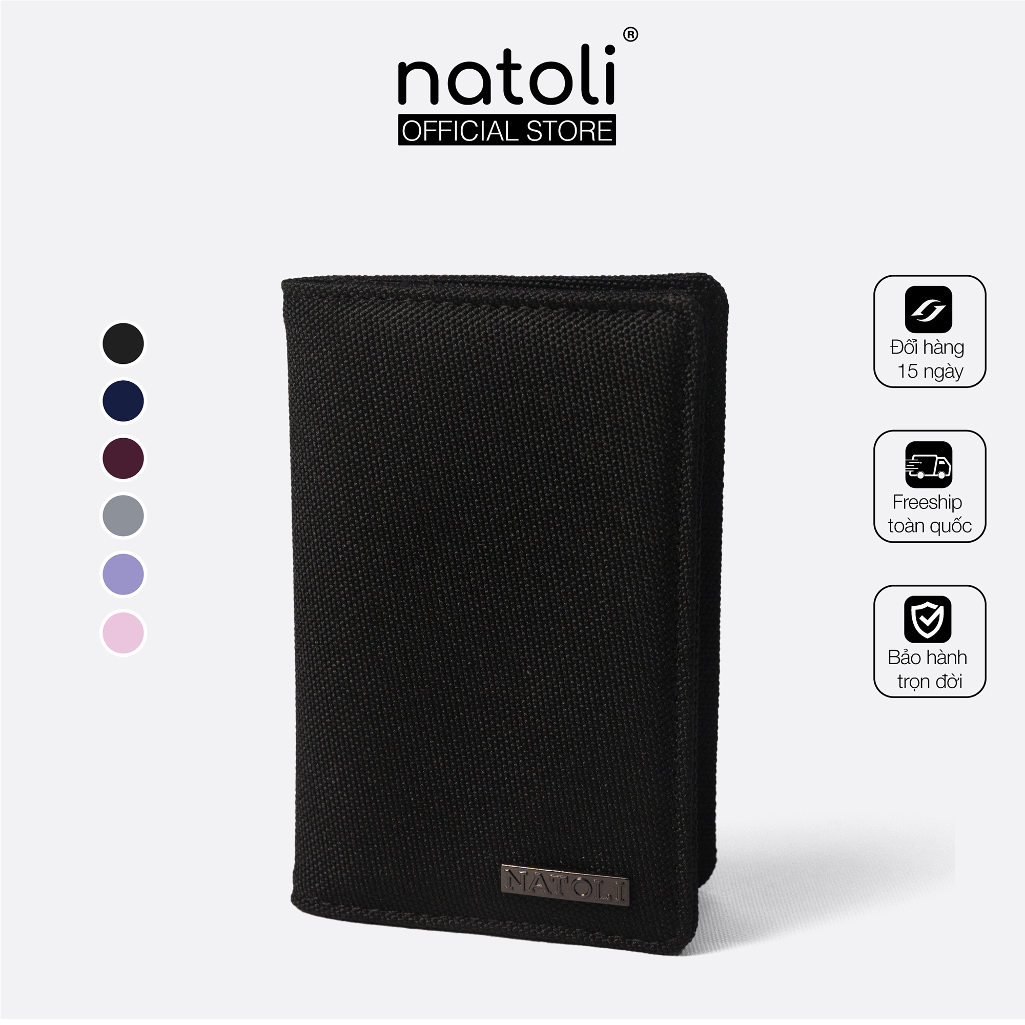 Bóp cầm tay nam nữ chính hãng NATOLI Ultra Mini Wallet V7 ví cầm tay nhiều ngăn đựng tiền đựng thẻ cao cấp