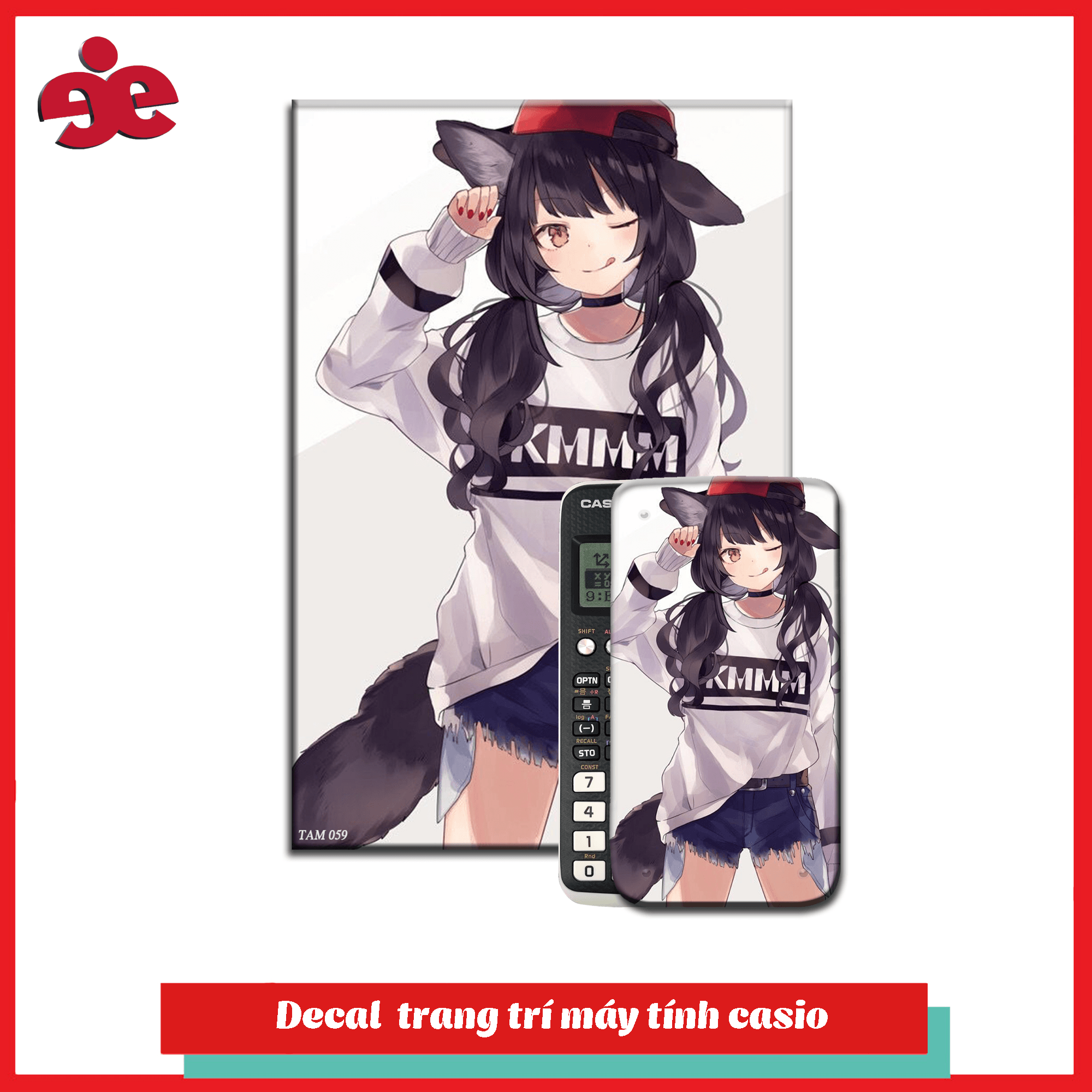 DECAL MÁY TÍNH CASIO FX 580, 570