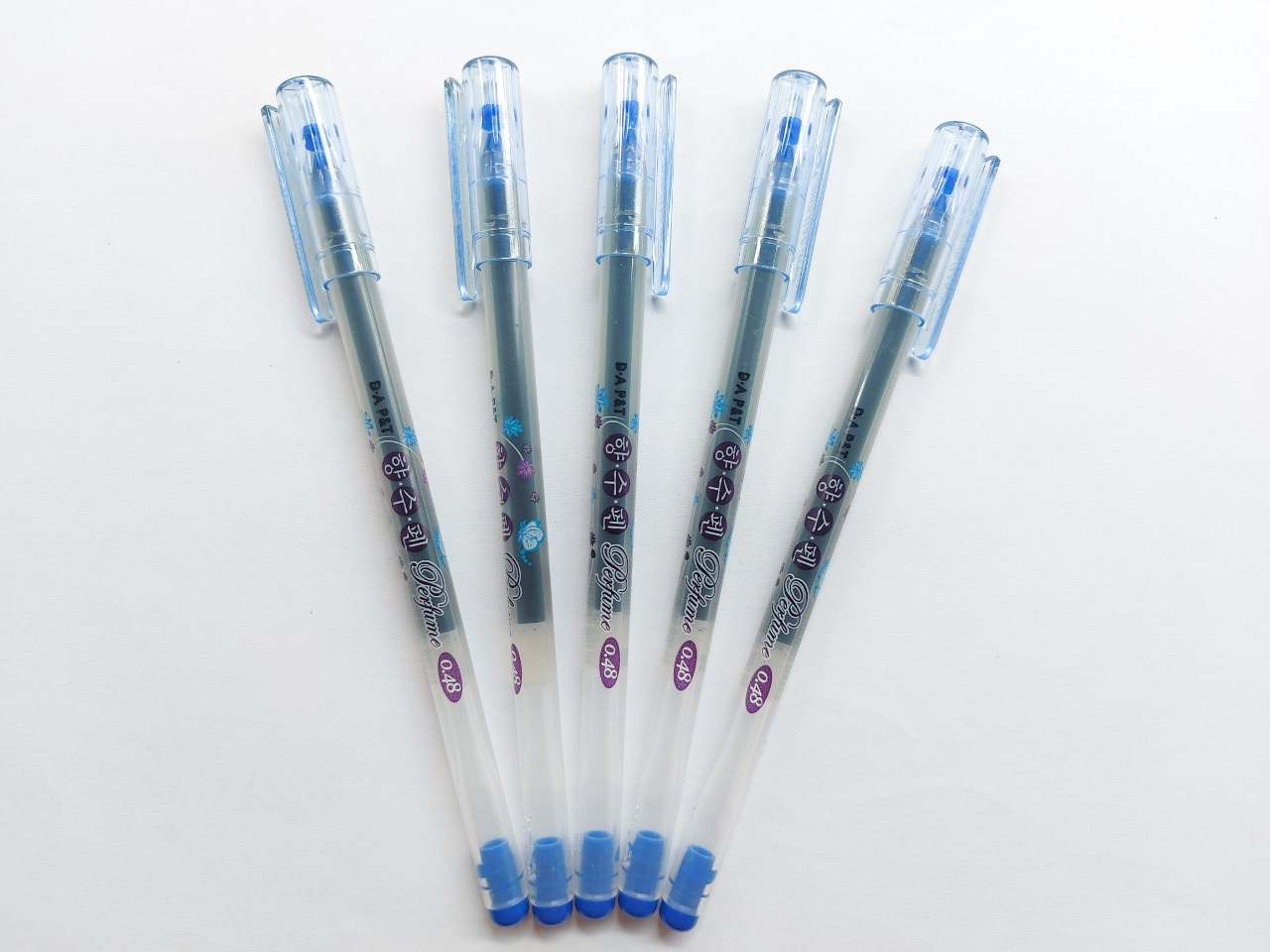 Combo 5 Cây bút mực nước học sinh - bút kim Perfume gel Hàn Quốc  - Mực Tím Và Xanh