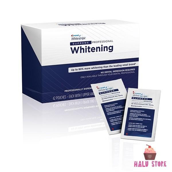 Combo 14 miếng dán trắng răng Crest 3D White loại Supreme Professional - Mỹ