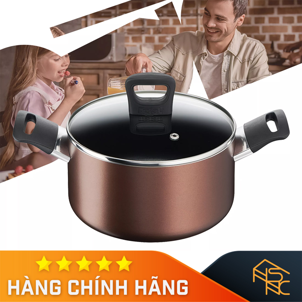[HCM][Tefal] Nồi thân cao Day by Day 22cm - Thương hiệu Pháp