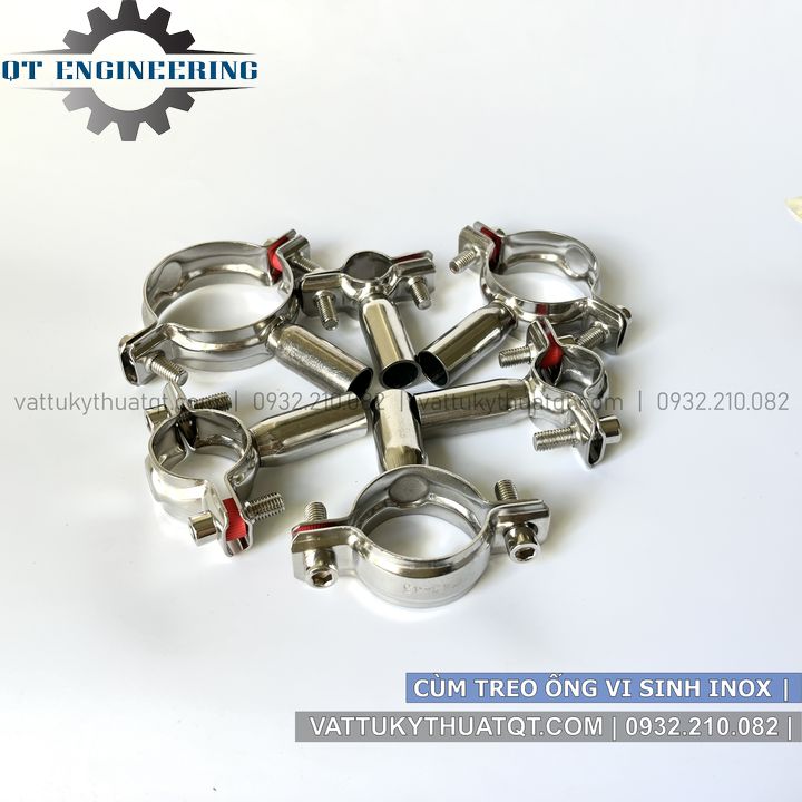 Cùm treo ống vi sinh inox 304