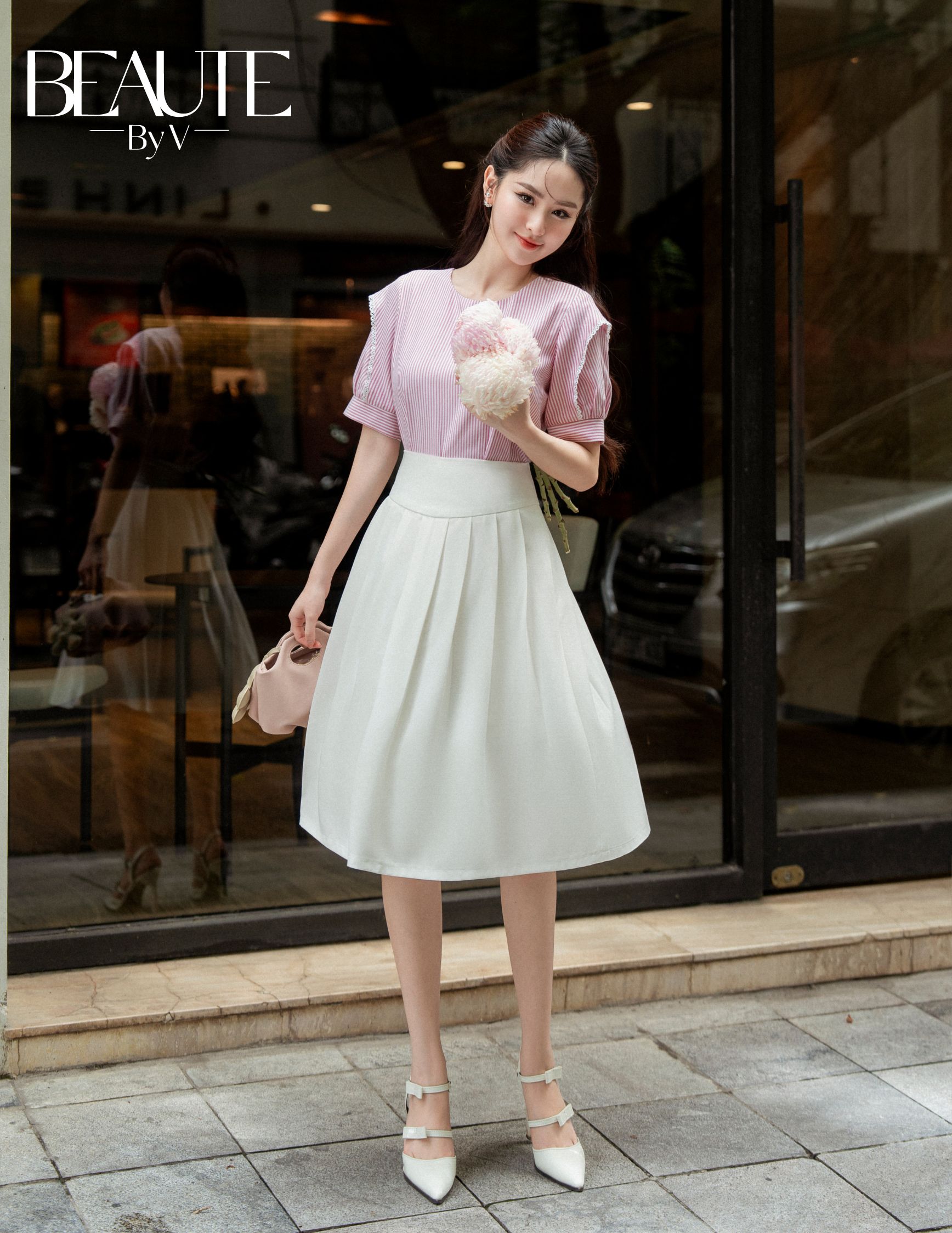 Beautebyv - chân váy xếp ly sanley