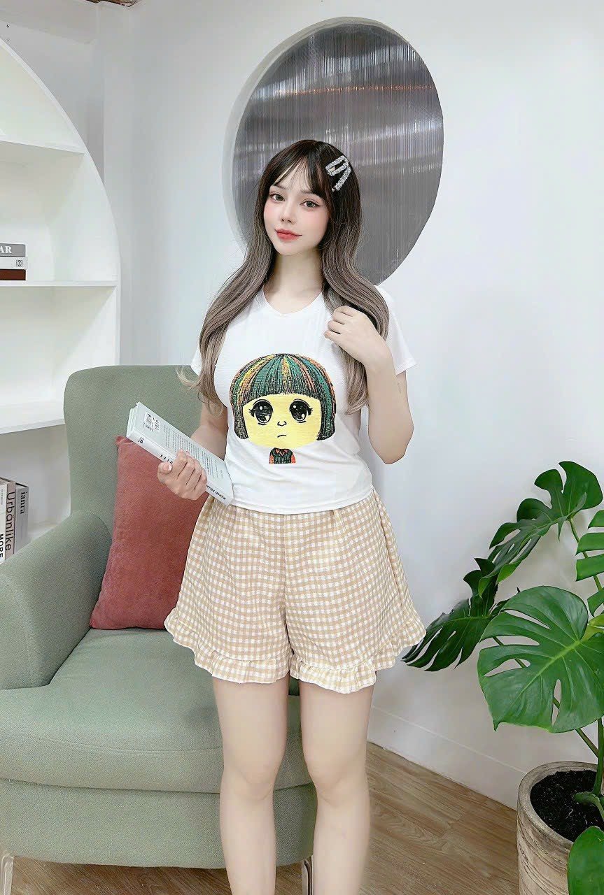 Đồ Bộ Đùi Thun Cotton Thời Trang Dưới 53KG